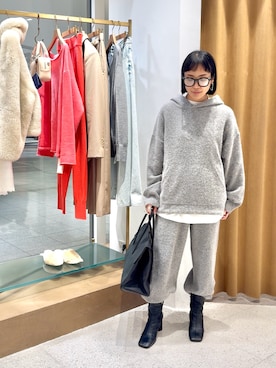 「アイテム（チョーカー）」を使った、ODAKAさん（レディース・153cm）の冬コーディネート