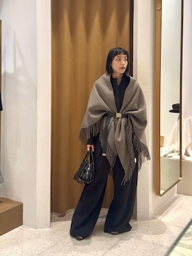「アイテム（つなぎ/オールインワン）」を使った、ODAKAさん（レディース・153cm）の秋コーディネート