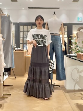 「アイテム（チョーカー）」を使った、ODAKAさん（レディース・153cm）の夏コーディネート