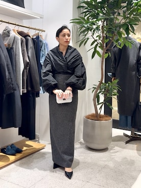 「アイテム（チョーカー）」を使った、ODAKAさん（レディース・153cm）の冬コーディネート