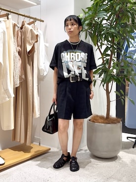 「Whim Gazette（ウィムガゼット）のアイテム」を使った、ODAKAさん（レディース・153cm）の春コーディネート