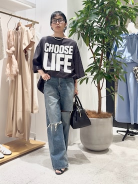「Whim Gazette（ウィムガゼット）のアイテム」を使った、ODAKAさん（レディース・153cm）の春コーディネート
