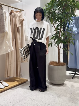 「Whim Gazette（ウィムガゼット）の【Hoaw.】パールダブルリング（リング、シルバー系）」を使った、ODAKAさん（レディース・153cm）の春コーディネート
