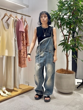 「Whim Gazette（ウィムガゼット）の【Hoaw.】チョーカー（チョーカー、シルバー系）」を使った、ODAKAさん（レディース・153cm）の夏コーディネート