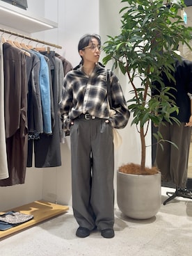 「Drawing Numbers（ドローイング ナンバーズ）のアイテム」を使った、ODAKAさん（レディース・153cm）の秋コーディネート