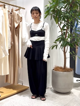 「Whim Gazette（ウィムガゼット）のアイテム」を使った、ODAKAさん（レディース・153cm）の春コーディネート