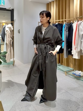 「アイテム（チョーカー）」を使った、ODAKAさん（レディース・153cm）の秋コーディネート