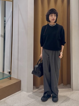 「アイテム（チョーカー）」を使った、ODAKAさん（レディース・153cm）の秋コーディネート