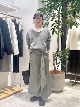 「THE PAUSE（ザ ポーズ）のアイテム」を使った、ODAKAさん（レディース・153cm）の冬コーディネート