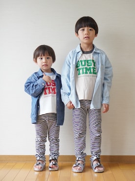 さっくん＆かいくんさん（キッズ・110cm）の春コーディネート