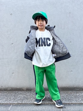 「b・ROOM（ビールーム）のアイテム」を使った、さっくん＆かいくんさん（キッズ・110cm）の冬コーディネート