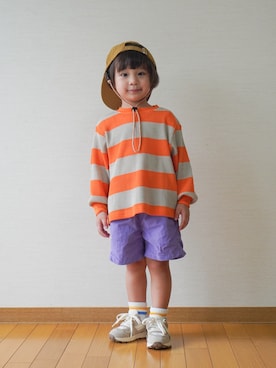 「and D. petit main（アンドディープティマイン）のアイテム」を使った、さっくん＆かいくんさん（キッズ・110cm）の秋コーディネート