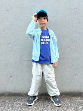 「ヒラキ（ヒラキ）のアイテム」を使った、さっくん＆かいくんさん（キッズ・110cm）の春コーディネート