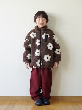 「アイテム（ブルゾン）」を使った、さっくん＆かいくんさん（キッズ・110cm）の冬コーディネート