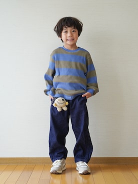 「アイテム（アクセサリー）」を使った、さっくん＆かいくんさん（キッズ・110cm）の夏コーディネート
