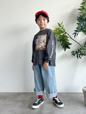 さっくん＆かいくんさん（キッズ・110cm）の秋コーディネート
