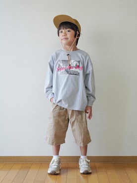 「devirock（デビロック）のアイテム」を使った、さっくん＆かいくんさん（キッズ・110cm）の夏コーディネート