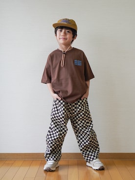 「riziere（リジェール）のアイテム」を使った、さっくん＆かいくんさん（キッズ・110cm）の夏コーディネート