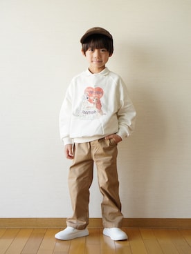 「アイテム（トップス）」を使った、さっくん＆かいくんさん（キッズ・110cm）の秋コーディネート