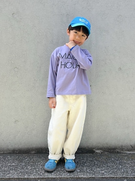 「ヒラキ（ヒラキ）のアイテム」を使った、さっくん＆かいくんさん（キッズ・110cm）の春コーディネート
