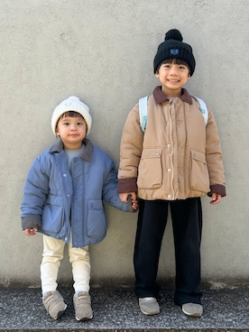 さっくん＆かいくんさん（キッズ・110cm）の冬コーディネート