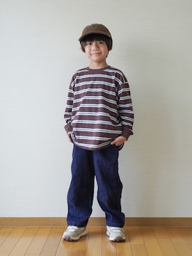 「devirock（デビロック）のアイテム」を使った、さっくん＆かいくんさん（キッズ・110cm）の夏コーディネート