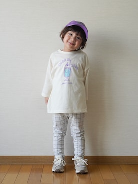 「アイテム（その他パンツ）」を使った、さっくん＆かいくんさん（キッズ・110cm）の秋コーディネート