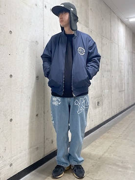「XLARGE（エクストララージ）のアイテム（その他アウター）」を使った、しまむーさん（メンズ・169cm）の冬コーディネート