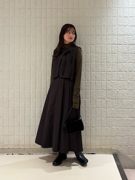 「アイテム（ワンピース/ドレス）」を使った、Hinaさん（レディース・160cm）の秋コーディネート