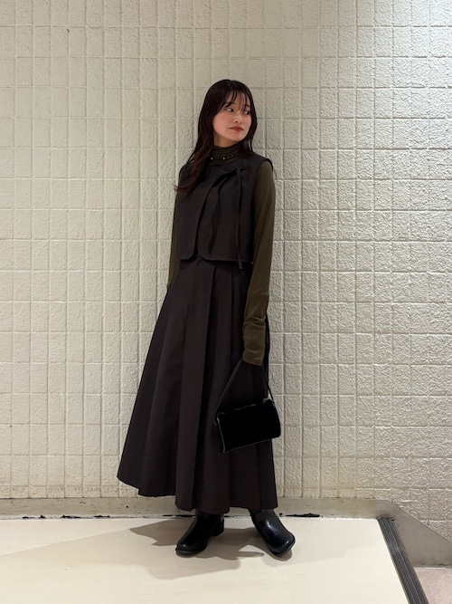 スティナ ミニベロアバッグ ステッチデザインベロアミニBAG