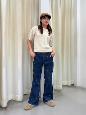 「アイテム（ハンチング/ベレー帽）」を使った、Hinaさん（骨格ウェーブ・レディース・160cm）の秋コーディネート