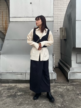 「kbf_ootd」｜「アイテム（ブーツ）」を使った、Hinaさん（レディース・160cm）の春コーディネート