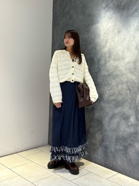 「KBF（ケイビーエフ）のアイテム（キャミソール）」を使った、Hinaさん（レディース・160cm）の秋コーディネート