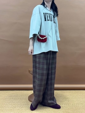 「kbf_ootd」｜「アイテム（キャップ）」を使った、Hinaさん（レディース・160cm）の秋コーディネート
