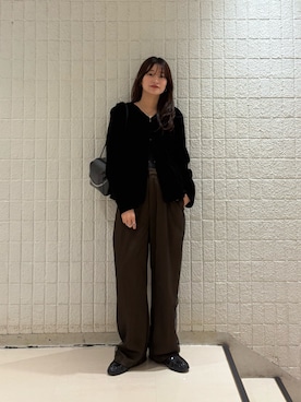 「アイテム（キャミソール）」を使った、Hinaさん（レディース・160cm）の冬コーディネート