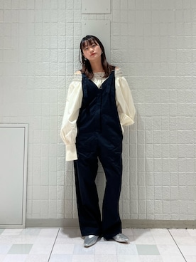 「kbf_ootd」｜「アイテム（サロペット/オーバーオール）」を使った、Hinaさん（レディース・160cm）の夏コーディネート