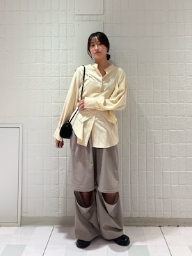 「KBF（ケイビーエフ）のアイテム（パンツ）」を使った、Hinaさん（レディース・160cm）の夏コーディネート