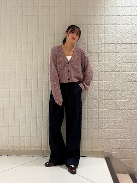 「KBF（ケイビーエフ）のアイテム（キャミソール）」を使った、Hinaさん（レディース・160cm）の秋コーディネート