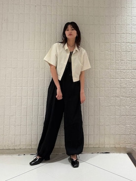 「KBF（ケイビーエフ）のアイテム（オールインワン・サロペット）」を使った、Hinaさん（レディース・160cm）の夏コーディネート