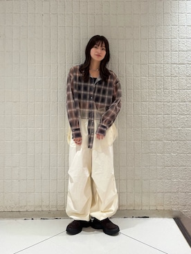 「KBF（ケイビーエフ）のアイテム」を使った、Hinaさん（レディース・160cm）の夏コーディネート