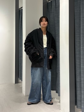 「アイテム（ヘアゴム）」を使った、Hinaさん（レディース・160cm）の秋コーディネート