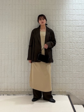 「アイテム（ヘアゴム）」を使った、Hinaさん（レディース・160cm）の冬コーディネート