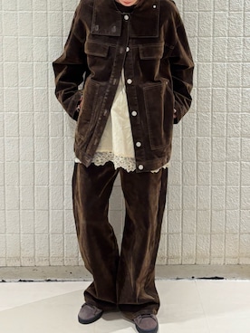 「アイテム（キャミソール）」を使った、Hinaさん（レディース・160cm）の冬コーディネート