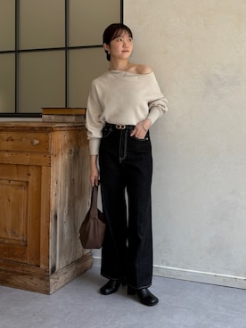 「Thevon（ゼボン）の【Yuna＆Mayuコラボ企画】ニュアンスワンハンドルバッグ（トートバッグ）」を使った、omochiさん（レディース・154cm）の夏コーディネート