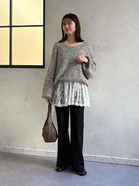 「Thevon（ゼボン）のアイテム」を使った、omochiさん（レディース・154cm）の冬コーディネート