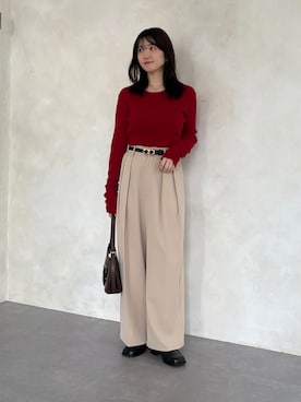 「アイテム（リング）」を使った、omochiさん（レディース・154cm）の秋コーディネート