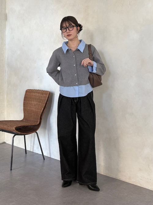 シャツドッキングニットプルオーバー（ニット/セーター）｜Thevon