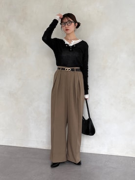 「Thevon（ゼボン）のアイテム」を使った、omochiさん（レディース・154cm）の冬コーディネート