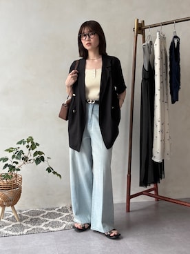 「Thevon（ゼボン）のアイテム」を使った、omochiさん（レディース・154cm）の夏コーディネート