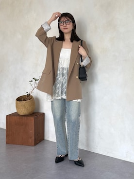 「Thevon（ゼボン）のアイテム」を使った、omochiさん（レディース・154cm）の春コーディネート